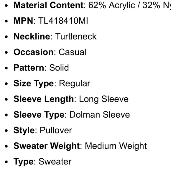 Leith Womens Cozy Neck Dolman Turtleneck Sweater - Picture 8 of 9